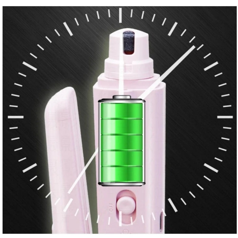Pink rechargeable LED pet nail trimmer with battery indicator light designed for safe nail grooming for dogs and cats.