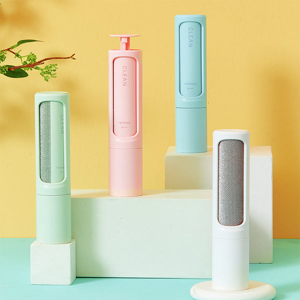 Four cylindrical products with different designs on a colorful background