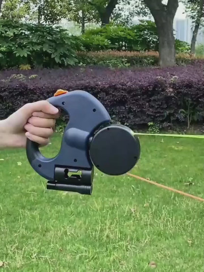 Dual Retractable Dog Leash with LED Light